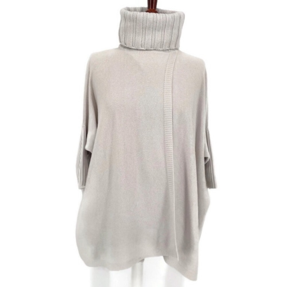 ISO Diane Von Furstenberg Open Front and Back Wool Cashmere Turtleneck